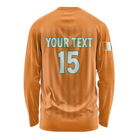 Custom Ivory Coast Football Long Sleeve Shirt Come On Elephants