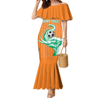 Custom Ivory Coast Football Mermaid Dress Come On Elephants