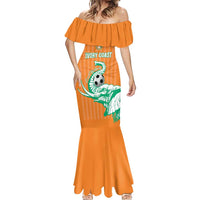 Custom Ivory Coast Football Mermaid Dress Come On Elephants