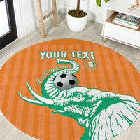 Custom Ivory Coast Football Round Carpet Come On Elephants