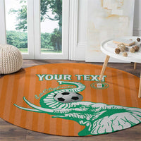Custom Ivory Coast Football Round Carpet Come On Elephants