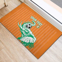 Custom Ivory Coast Football Rubber Doormat Come On Elephants