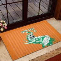 Custom Ivory Coast Football Rubber Doormat Come On Elephants