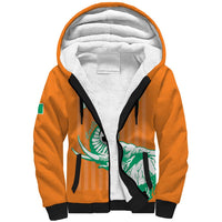 Custom Ivory Coast Football Sherpa Hoodie Come On Elephants