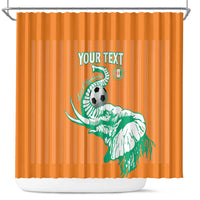 Custom Ivory Coast Football Shower Curtain Come On Elephants