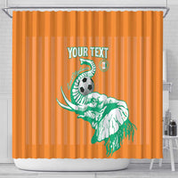 Custom Ivory Coast Football Shower Curtain Come On Elephants