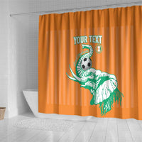 Custom Ivory Coast Football Shower Curtain Come On Elephants