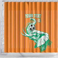 Custom Ivory Coast Football Shower Curtain Come On Elephants