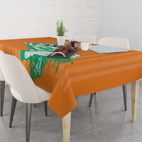 Custom Ivory Coast Football Tablecloth Come On Elephants