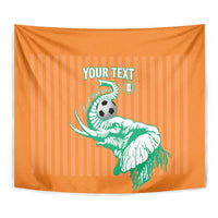 Custom Ivory Coast Football Tapestry Come On Elephants