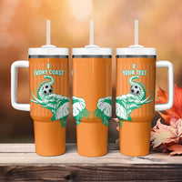 Custom Ivory Coast Football Tumbler With Handle Come On Elephants