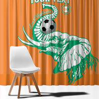 Custom Ivory Coast Football Window Curtain Come On Elephants
