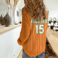 Custom Ivory Coast Football Women Casual Shirt Come On Elephants