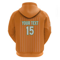 Custom Ivory Coast Football Zip Hoodie Come On Elephants