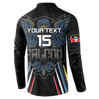 Custom Antigua and Barbuda Cricket Button Sweatshirt Come On Falcons