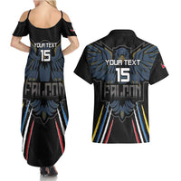Custom Antigua and Barbuda Cricket Couples Matching Summer Maxi Dress and Hawaiian Shirt Come On Falcons