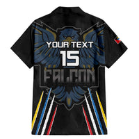 Custom Antigua and Barbuda Cricket Family Matching Mermaid Dress and Hawaiian Shirt Come On Falcons