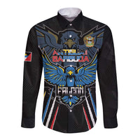 Custom Antigua and Barbuda Cricket Long Sleeve Button Shirt Come On Falcons