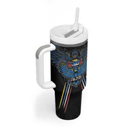 Custom Antigua and Barbuda Cricket Tumbler With Handle Come On Falcons