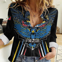 Custom Antigua and Barbuda Cricket Women Casual Shirt Come On Falcons