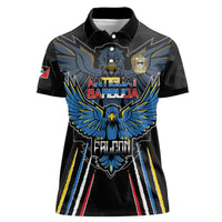Custom Antigua and Barbuda Cricket Women Polo Shirt Come On Falcons