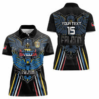 Custom Antigua and Barbuda Cricket Women Polo Shirt Come On Falcons