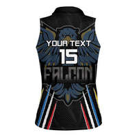 Custom Antigua and Barbuda Cricket Women Sleeveless Polo Shirt Come On Falcons