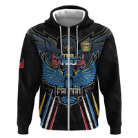 Custom Antigua and Barbuda Cricket Zip Hoodie Come On Falcons