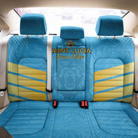 Custom Saint Lucia Cricket Back Car Seat Cover Go Beinspired
