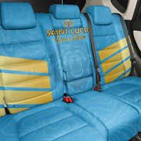 Custom Saint Lucia Cricket Back Car Seat Cover Go Beinspired