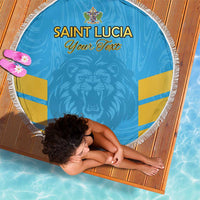 Custom Saint Lucia Cricket Beach Blanket Go Beinspired