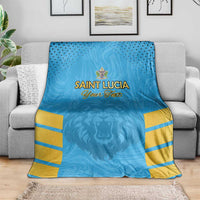 Custom Saint Lucia Cricket Blanket Go Beinspired