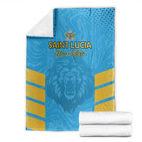 Custom Saint Lucia Cricket Blanket Go Beinspired