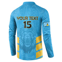 Custom Saint Lucia Cricket Button Sweatshirt Go Beinspired