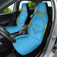 Custom Saint Lucia Cricket Car Seat Cover Go Beinspired