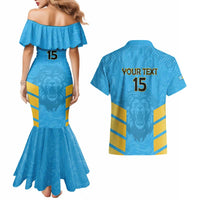 Custom Saint Lucia Cricket Couples Matching Mermaid Dress and Hawaiian Shirt Go Beinspired
