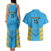 Custom Saint Lucia Cricket Couples Matching Tank Maxi Dress and Hawaiian Shirt Go Beinspired