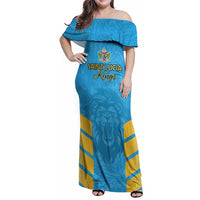 Custom Saint Lucia Cricket Family Matching Off Shoulder Maxi Dress and Hawaiian Shirt Go Beinspired