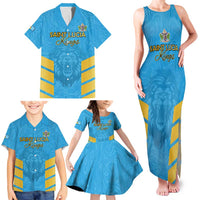 Custom Saint Lucia Cricket Family Matching Tank Maxi Dress and Hawaiian Shirt Go Beinspired