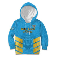 Custom Saint Lucia Cricket Kid Hoodie Go Beinspired