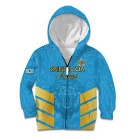 Custom Saint Lucia Cricket Kid Hoodie Go Beinspired