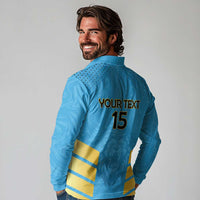 Custom Saint Lucia Cricket Long Sleeve Polo Shirt Go Beinspired