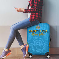 Custom Saint Lucia Cricket Luggage Cover Go Beinspired