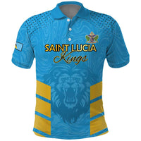 Custom Saint Lucia Cricket Polo Shirt Go Beinspired