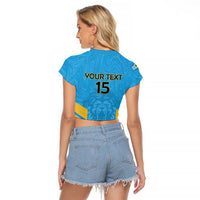 Custom Saint Lucia Cricket Raglan Cropped T Shirt Go Beinspired