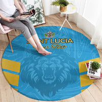 Custom Saint Lucia Cricket Round Carpet Go Beinspired