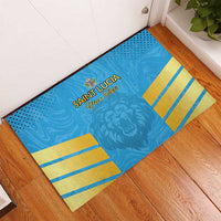 Custom Saint Lucia Cricket Rubber Doormat Go Beinspired