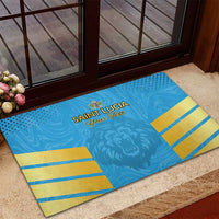 Custom Saint Lucia Cricket Rubber Doormat Go Beinspired