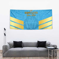 Custom Saint Lucia Cricket Tapestry Go Beinspired