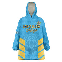 Custom Saint Lucia Cricket Wearable Blanket Hoodie Go Beinspired